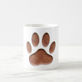 Ledertextiel Dog Paw Print Koffiemok (Center)