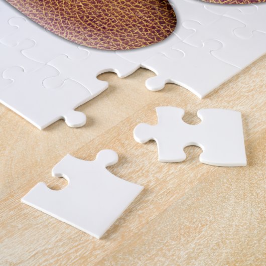 Ledertextiel Dog Paw Print Legpuzzel (Zijkant)