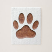 Ledertextiel Dog Paw Print Legpuzzel (Verticaal)