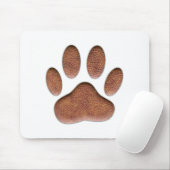 Ledertextiel Dog Paw Print Muismat (Met muis)