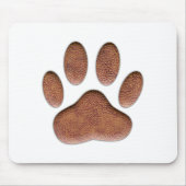Ledertextiel Dog Paw Print Muismat (Voorkant)