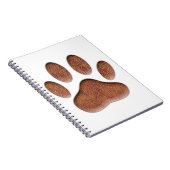 Ledertextiel Dog Paw Print Notitieboek (Rechterzijde)