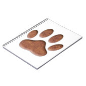 Ledertextiel Dog Paw Print Notitieboek (Linkerzijde)