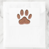 Ledertextiel Dog Paw Print Rechthoekige Sticker (Tas)