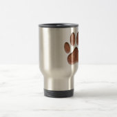 Ledertextiel Dog Paw Print Reisbeker (Center)
