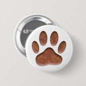 Ledertextiel Dog Paw Print Ronde Button 5,7 Cm (Voorkant /achterkant)