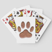 Ledertextiel Dog Paw Print Speelkaarten (Achterkant)