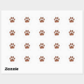 Ledertextiel Dog Paw Print Ster Sticker (Vel)