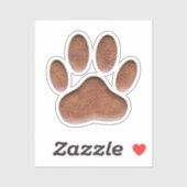 Ledertextiel Dog Paw Print Sticker (Vel)