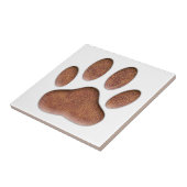 Ledertextiel Dog Paw Print Tegeltje (Zijkant)