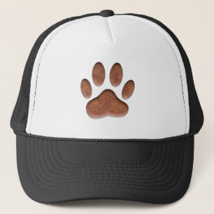Ledertextiel Dog Paw Print Trucker Pet