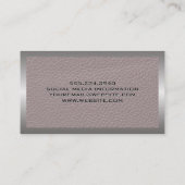 Ledertextiel | Metaalgrens Visitekaartje (Achterkant)