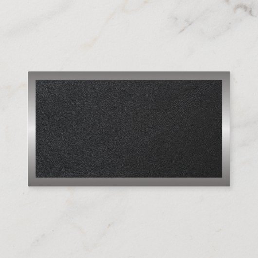 Ledertextiel | Metaalgrens Visitekaartje (Achterkant)