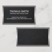 Ledertextiel | Metaalgrens Visitekaartje (Voorkant / Achterkant)