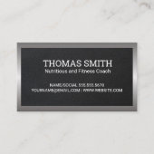 Ledertextiel | Metaalgrens Visitekaartje (Voorkant)