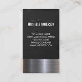 Ledertextiel | Metaalschijn Visitekaartje (Achterkant)