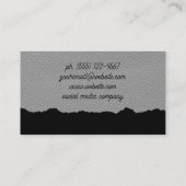 Ledertextiel | Torn-effect Visitekaartje (Achterkant)