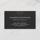 Ledertextiel Visitekaartje (Achterkant)