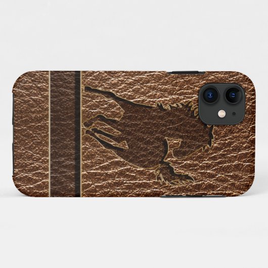 Lederuitkijk Case-Mate iPhone Case (Achterkant (horizontaal))