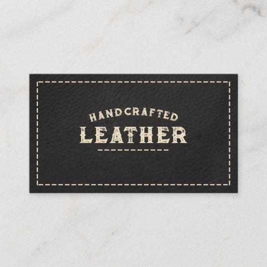 Lederwerker Craftsman Black Visitekaartje (Voorkant)