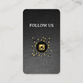 Lederzwart — Visitekaartje voor sociale media QR-c (Achterkant)