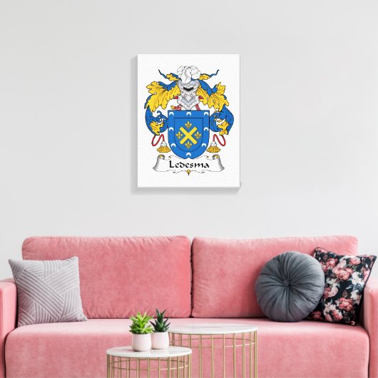 Ledesma Family Crest Canvas Afdruk (Insitu (Woonkamer))