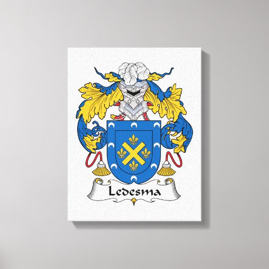 Ledesma Family Crest Canvas Afdruk (Voorkant)