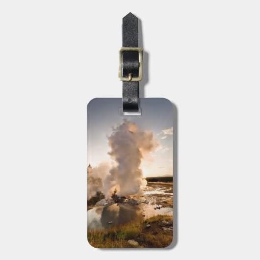 Ledge Geyser, Norris Geyser Basin Bagagelabel (Voorkant verticaal)