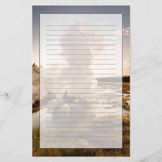 Ledge Geyser, Norris Geyser Basin Briefpapier (Voorkant)