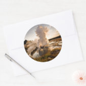 Ledge Geyser, Norris Geyser Basin Ronde Sticker (Envelop)