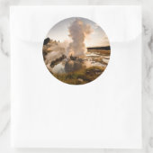 Ledge Geyser, Norris Geyser Basin Ronde Sticker (Tas)