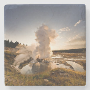 Ledge Geyser, Norris Geyser Basin Stenen Onderzetter