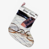 Ledger met eierlassen en rubberstempel grote kerstsok (Voorkant (Hangend))