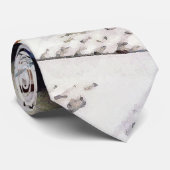 Ledger met eierlassen en rubberstempel stropdas (Opgerold)