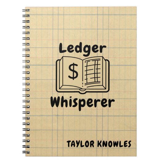 Ledger Whisperer Boekhouder Foto Notitieboek (Voorkant)