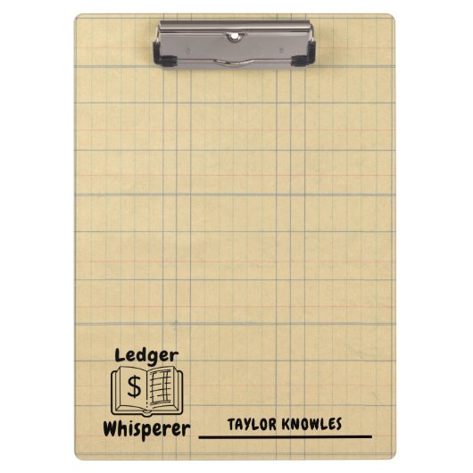 Ledger Whisperer Boekhouder Klembord (Voorkant)