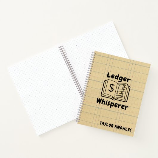 Ledger Whisperer Boekhouder Spiral Notitieboek (Binnen)