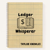 Ledger Whisperer Boekhouder Spiral Notitieboek (Voorkant)