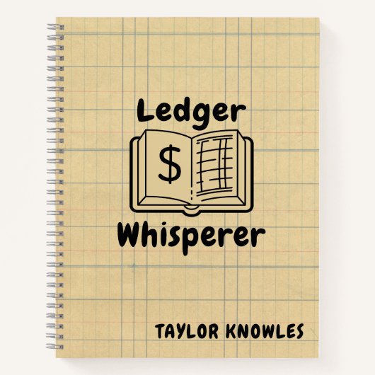 Ledger Whisperer Boekhouder Spiral Notitieboek (Voorkant)
