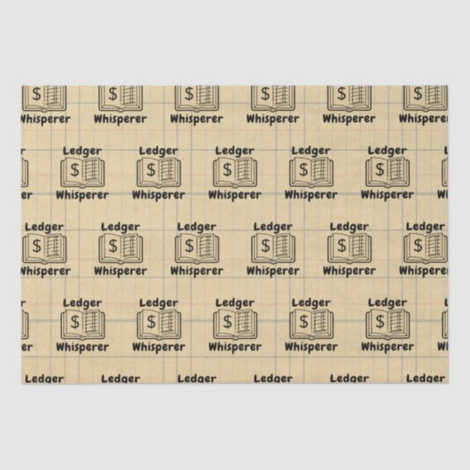 Ledger Whisperer Boekhouder Tissue Paper Tissuepapier (Voorkant)