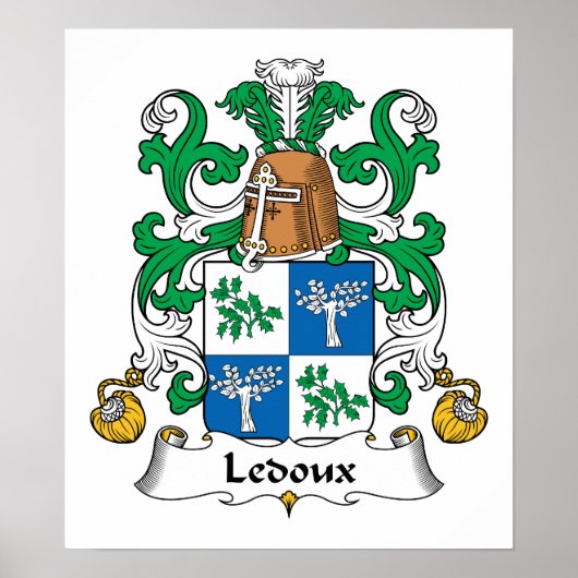 Ledoux Family Crest Poster (Voorkant)