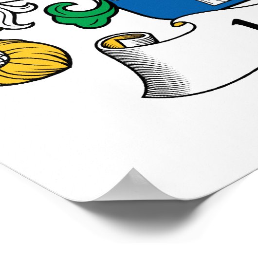 Ledoux Family Crest Poster (Hoek)