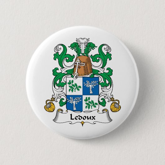 Ledoux Family Crest Ronde Button 5,7 Cm (Voorkant)