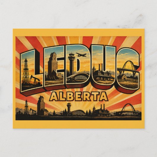 Leduc Alberta Industriebasis Briefkaart (Voorkant)
