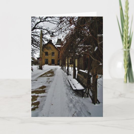 "LeDuc in Winterse Slap" Kerstkaart Kaart (Voorkant)
