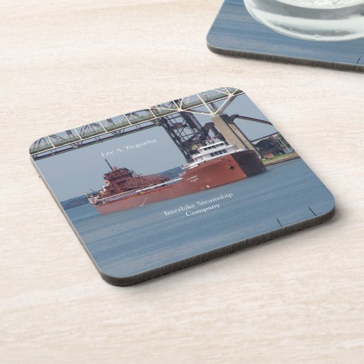 Lee A. Tregurtha set van 6 harde plastic onderzett Onderzetter (Linkerzijde)