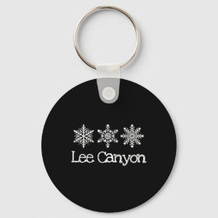 Lee Canyon Nevada Frosty Snowflakes Skiën Ski Sleutelhanger