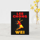 Lee Chong Wei Dminton T-shirt Kaart (Gele Bloem)