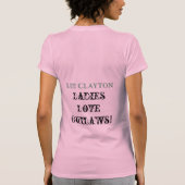 Lee Clayton Dames Love Outlaws Shirt (Achterkant)