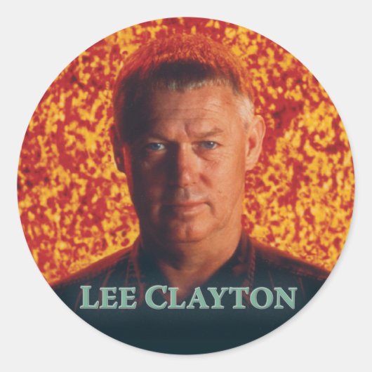 Lee Clayton ronde Sticker 2 (Voorkant)